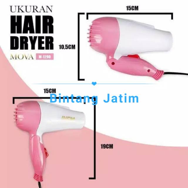 Hair Dryer Nova-1290/ pengering Rambut