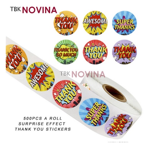 [KODE 102] Stiker REWARD ANAK / Label Segel Thank You (10 pcs)