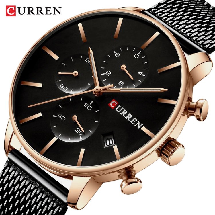 CURREN 8339 Jam Tangan Pria Rantai Pasir Chronograph WK-SBY