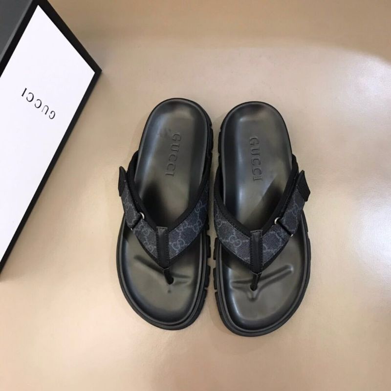 sandal jepit gucci gg gc sendal pria slide slippers cowok flat mirror quality hitam