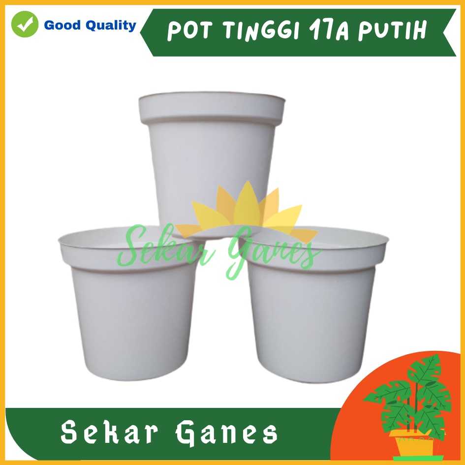 Pot Tinggi 17A Putih Mirip Pot Usa Eiffel Effiel 20 25 Pot Tinggi Tirus 10 15 18 20 30 35 40 50 Cm Plastik Besar Hitam Putih Murah