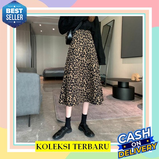 Rok Wanita Kotak Branded Original Renda Modern Premium O2U2 Scuba Cantik Merk Best Seller Import Pan