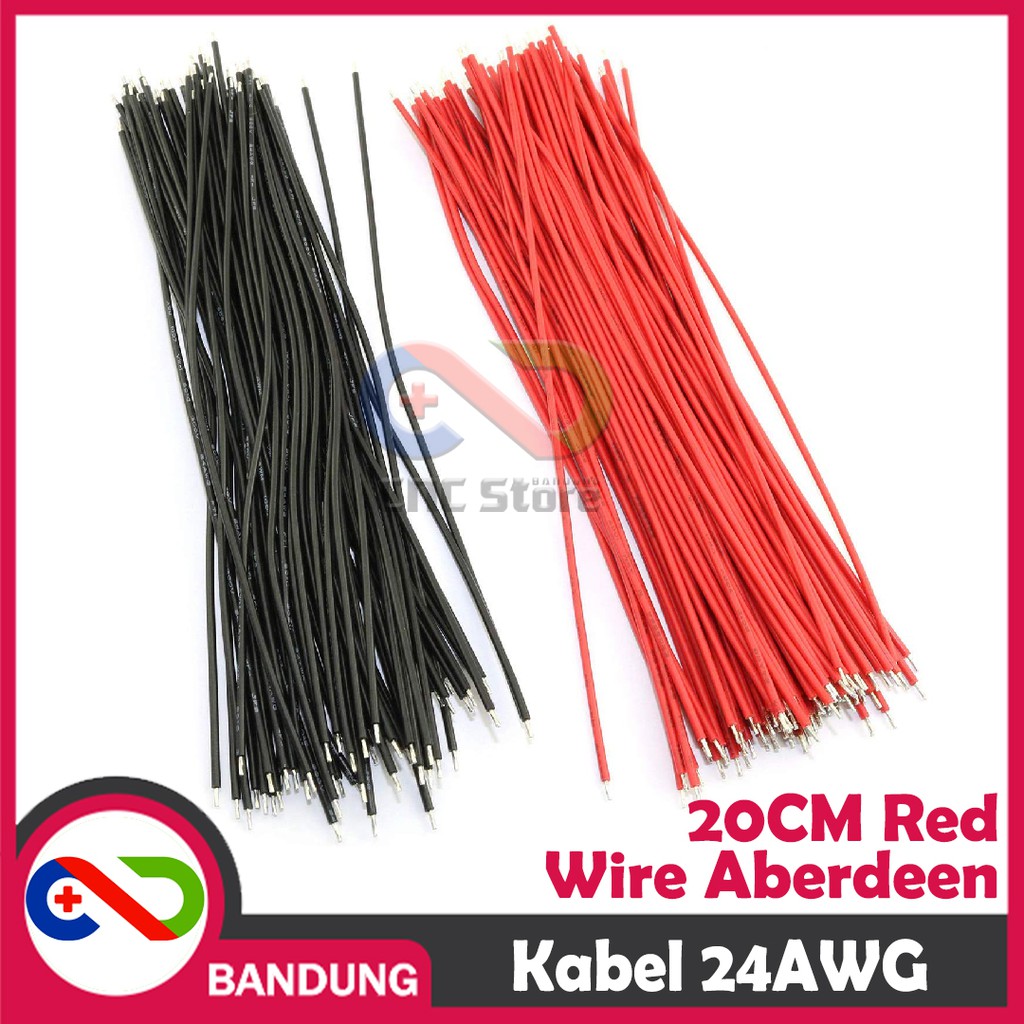 WIRE ABERDEEN RED WIRE CONECTING ELECTRONIC 20CM 24AWG