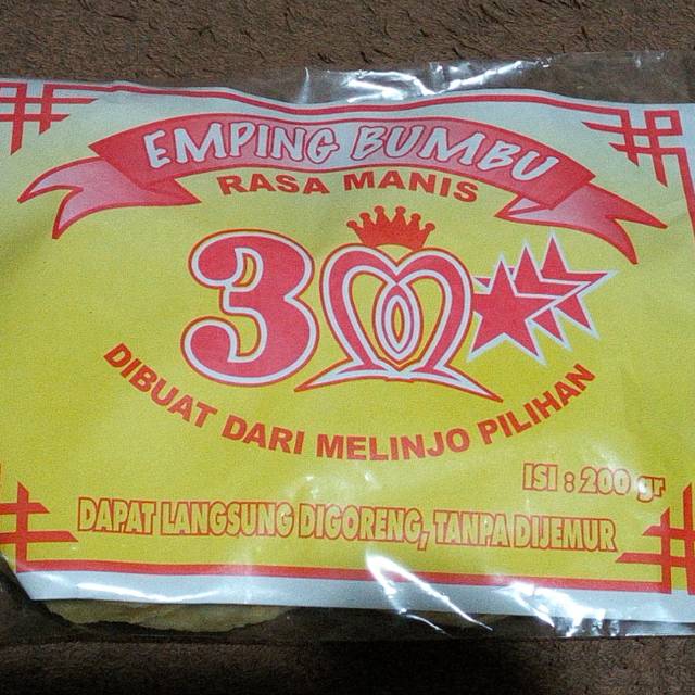 

Emping Melinjo Premium Bumbu Manis / Pedas