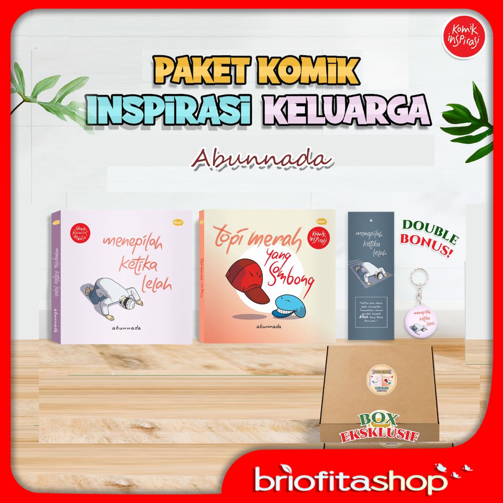 Paket Komik Inspirasi Keluarga Abunnada 2 buku Bonus Gantungan Kunci