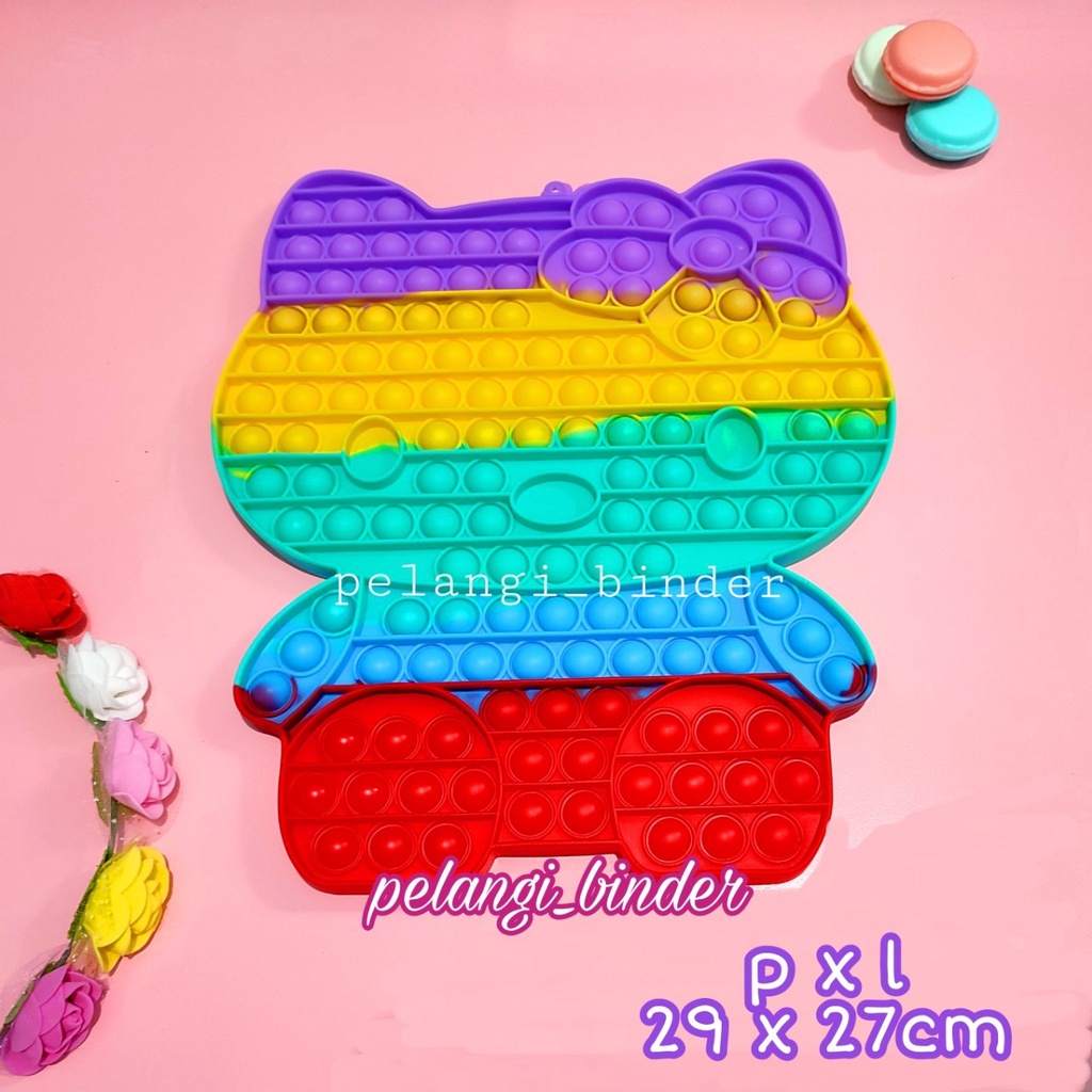 Pop it jumbo ice cream/ kupu-kupu/dinosaurus-Hello Kitty jumbo