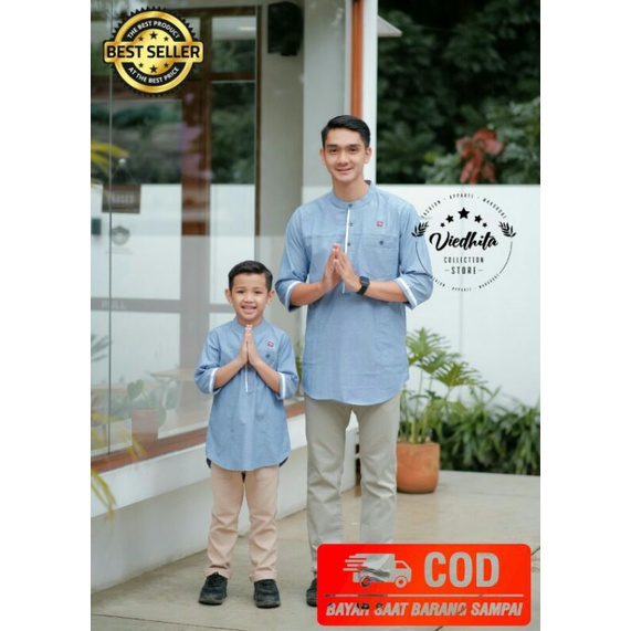 Terbaru  Baju Koko Kurta Couple Ayah dan Anak Original Premium HABIB Branded