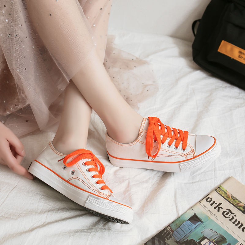 RYX - Candy Color Sepatu Sneakers Canvas Tali Lucu Wanita Fashion Casual (NO BOX) - Ori Import