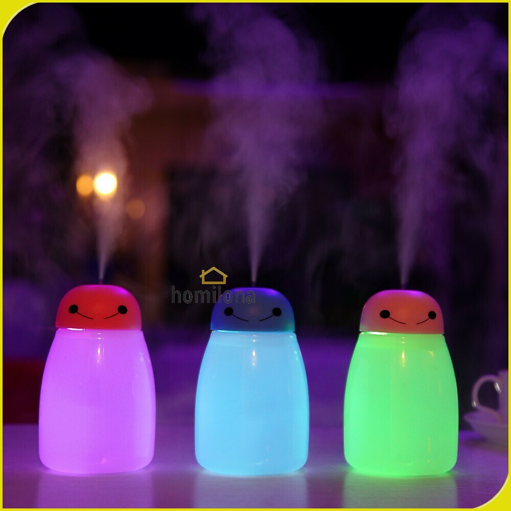 Baymax Mini Humidifier Diffuser Aromaterapi LED RGB Night Light 400ml - Taffware HUMI H803 Blue - Aromatherapy Essential Oil Burner