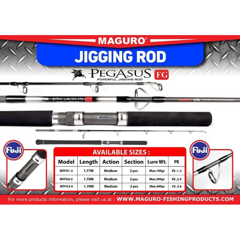 Joran Maguro PEGASUS FG  |  joran jigging  |  joran laut  |  joran sambung dua