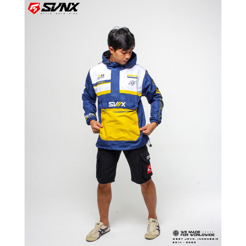 JAKET ANORAK / JAKET HOODIE UNISEX / JAKET ANORAK SVNX WHITE NV