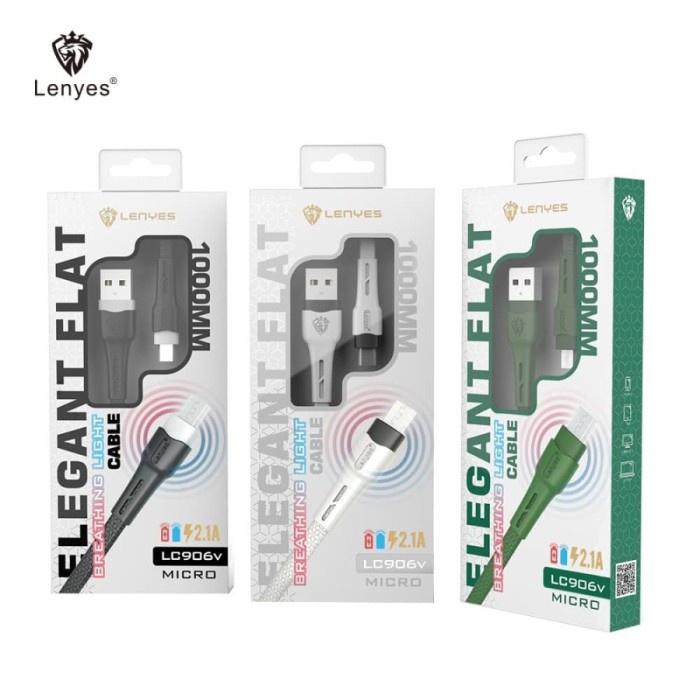 LC-906V Kabel Data Lenyes LC-906 Micro V8 Lightning TYPEC charger