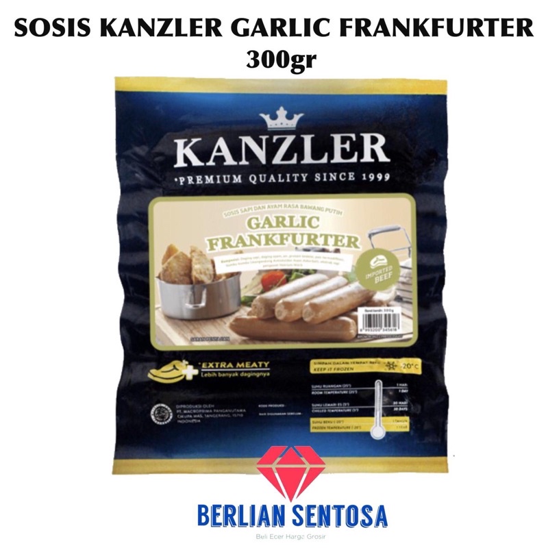 

Sosis kanzler garlic frankfurter 300gr