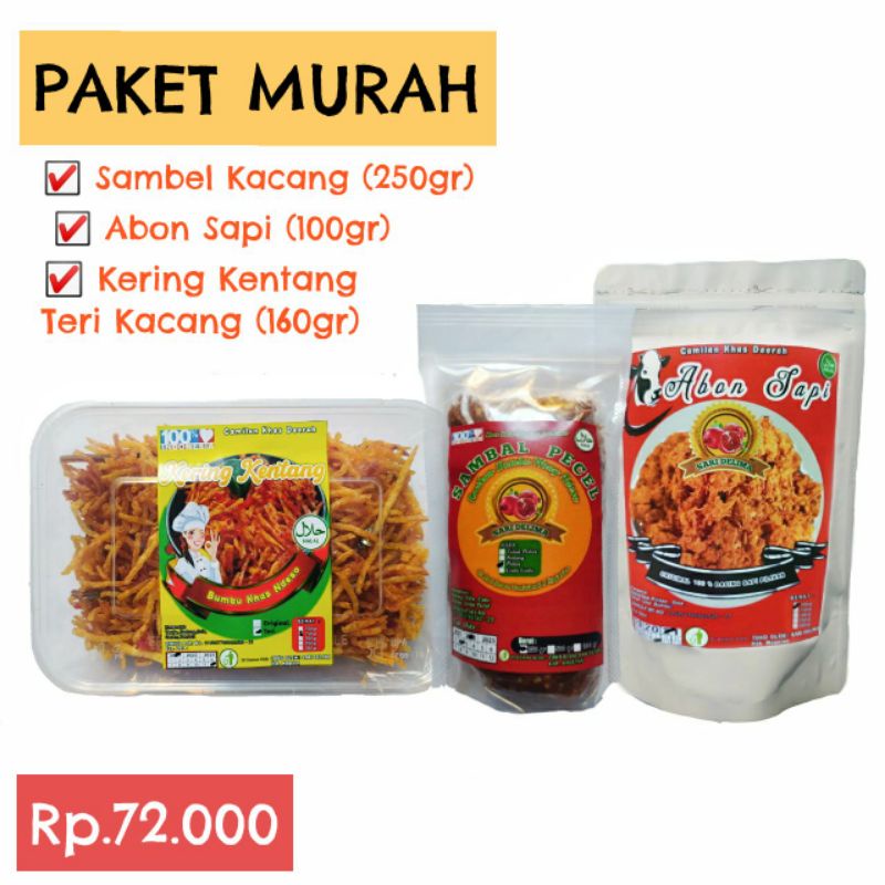 

Paket Kering kentang Sambal Goreng Sambel Bumbu Pecel Madiun Magetan Pecel Kacang 100% Sangrai Asli