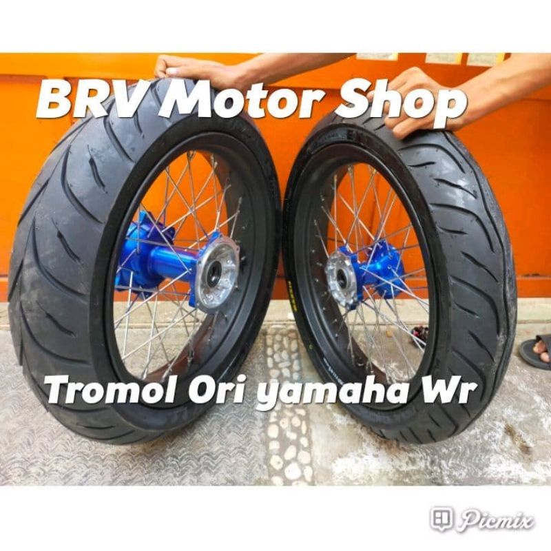 Paketan Velg SuperMoto Wr 155 Tromol Ori - Velg Yamaha Wr 155- 300+350-17 Dan 250-300-17