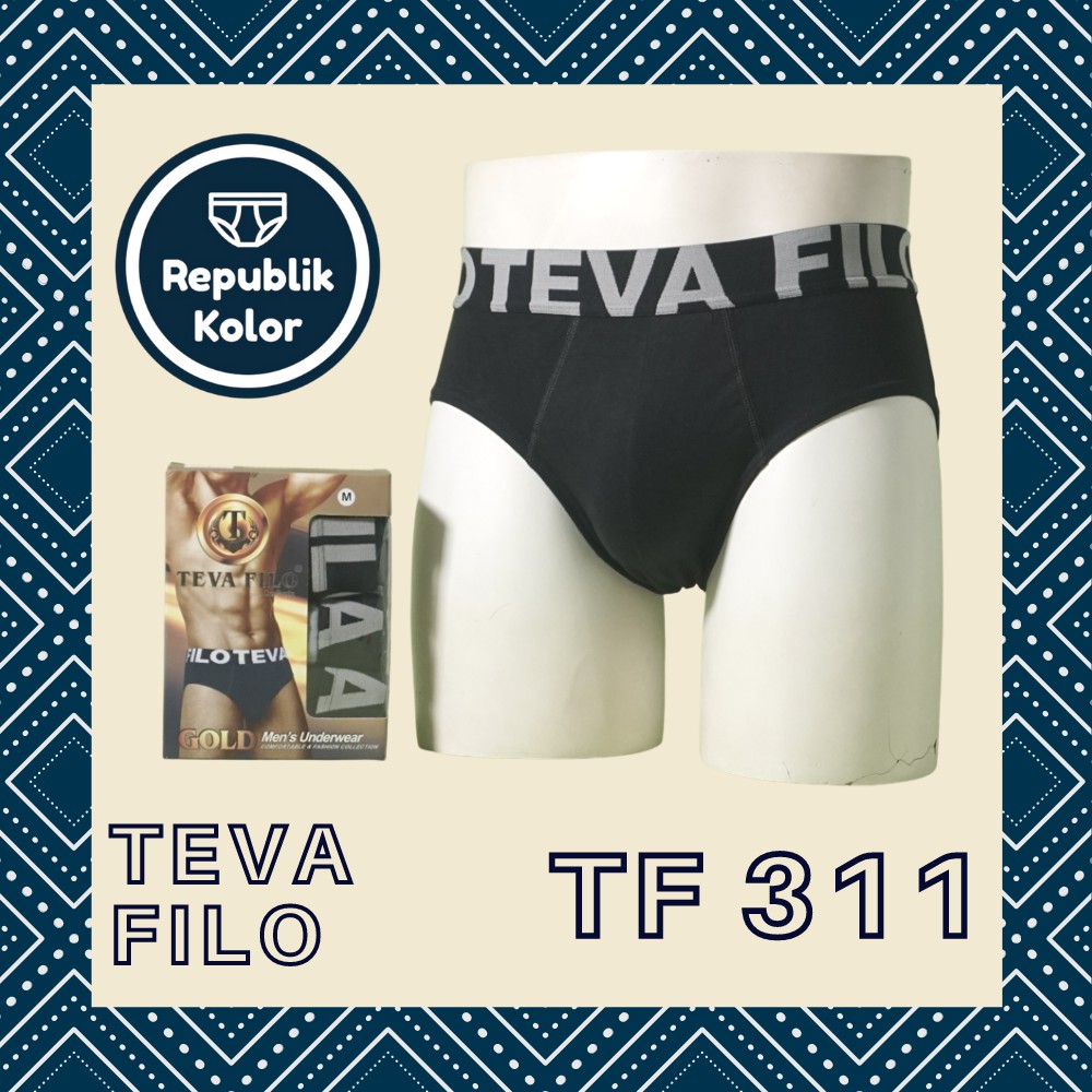 CELANA DALAM PRIA TEVA FILO TF 311 | ISI 3 | 100% KATUN