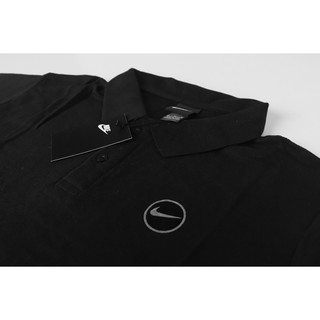  BAJU  KAOS  POLO PRIA  POLO SHIRT NIKE LOGO SUEDE BLACK 