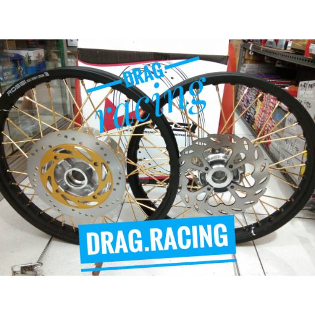 Velg pelak pelek velk ninja 150 ninja r ninja rr sepaket komplit plus cakram ring 17  pnp