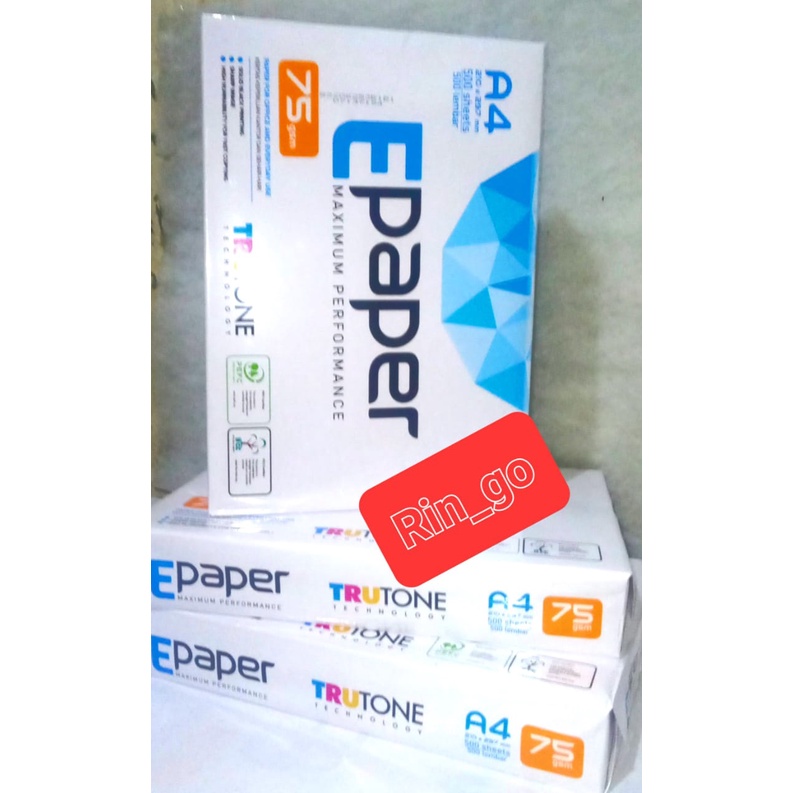 

HVS A4 EPAPER 75 gram kertas fotocopy & print