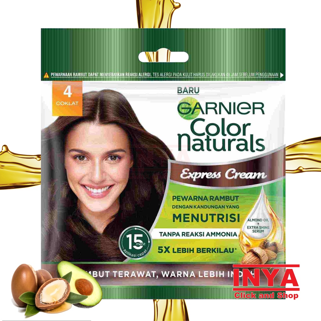 GARNIER COLOR NATURAL EXPRESS CREAM 4 COKLAT 20mlx20gr SACHET