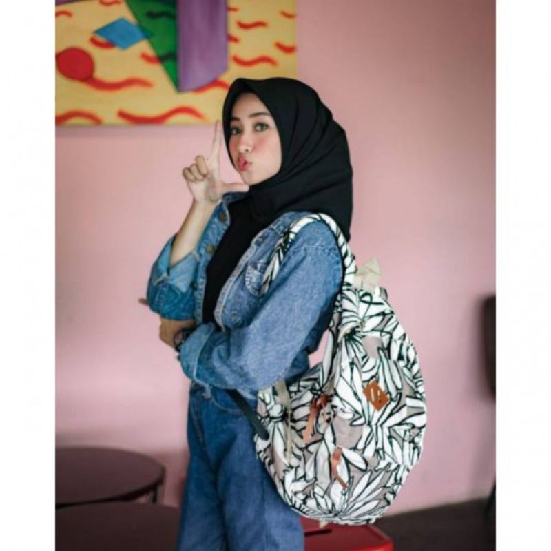Tas Kanvas Ransel Wanita Backpack Matahari