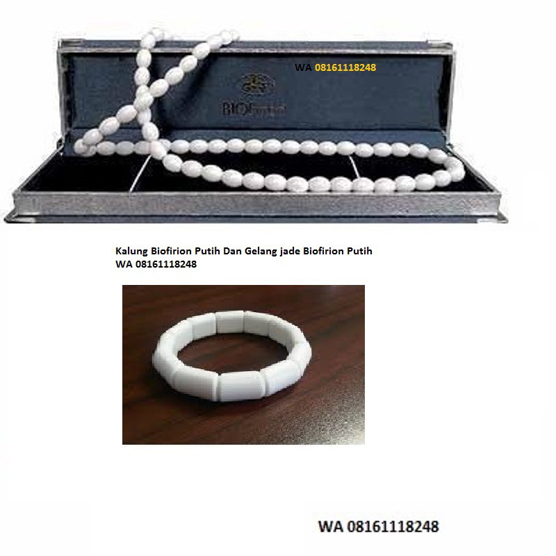 Paket Kalung dan Gelang Kesehatan Biofirion Putih Ready Selalu
