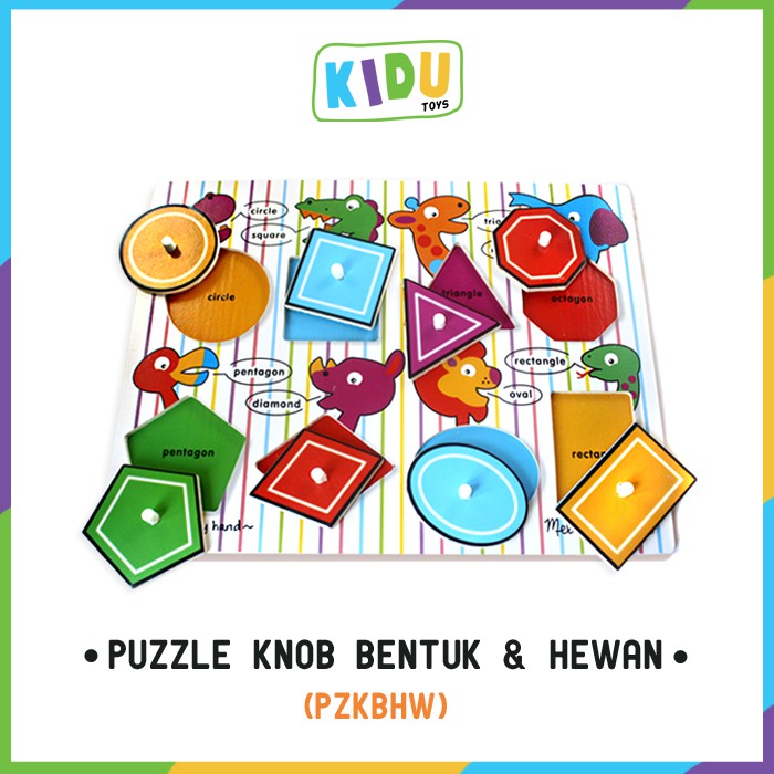 Mainan Anak Puzzle Knob Bentuk Kidu Toys