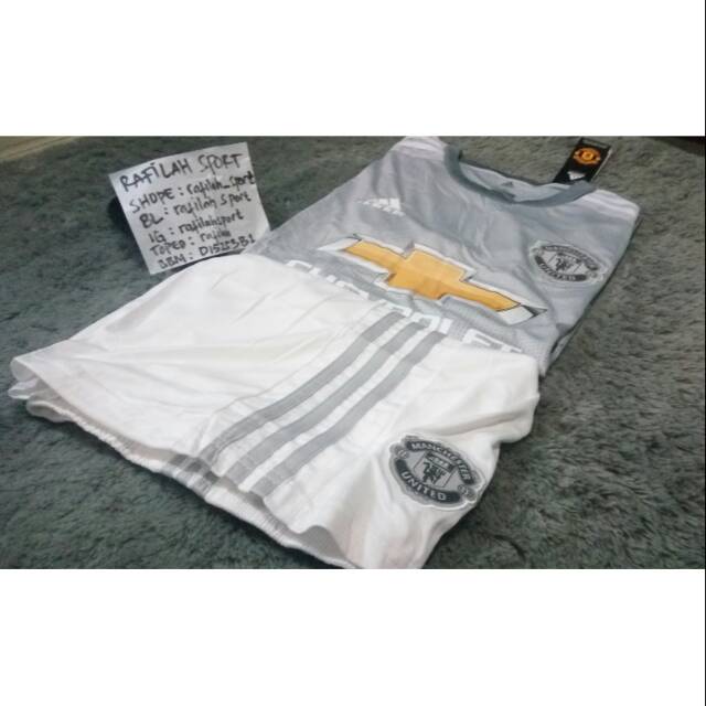 PROMO JERSEY MANCHESTER UNITED 3RD THIRD 2017-2018 1 SET BELI BAJU GRATIS CELANA (DEWASA)