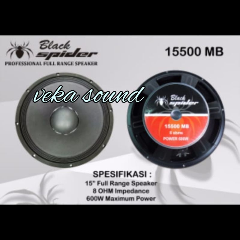 SPEAKER BLACK SPIDER 15 INCH 15500 MB KOMPONEN BLACK SPIDER 15500 MB