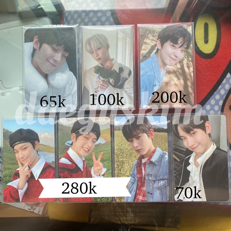 Sunoo enhypen photocards (pc) beret dawn dusk pob bdo global pillowneck boneka