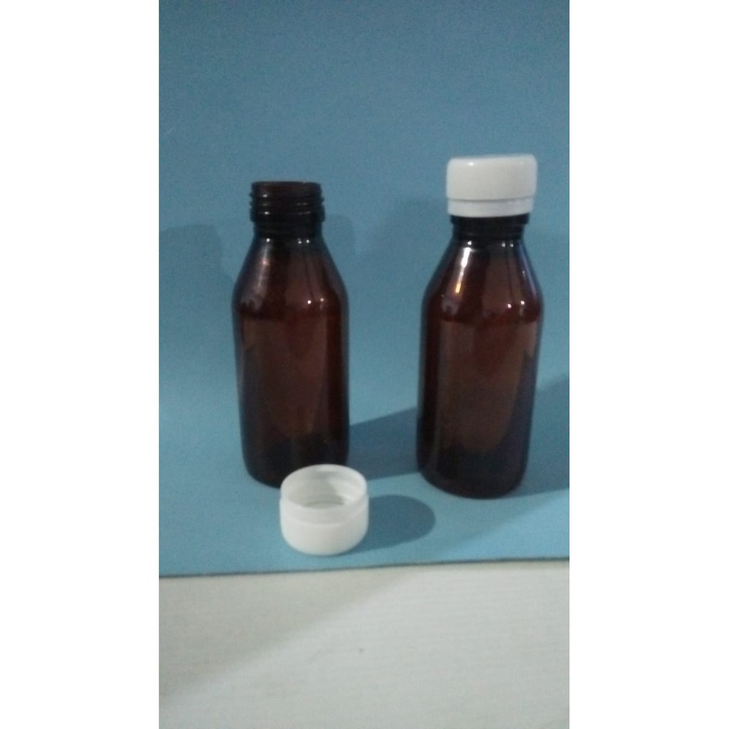 Jual Botol Plastik Kosong Ml Amber Dg Tutup Plastik Putih Shopee