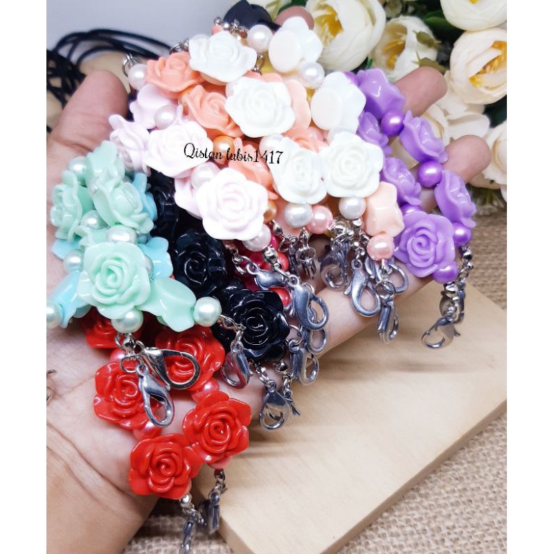 Strap masker 2in1 mawar beli 10 free 2