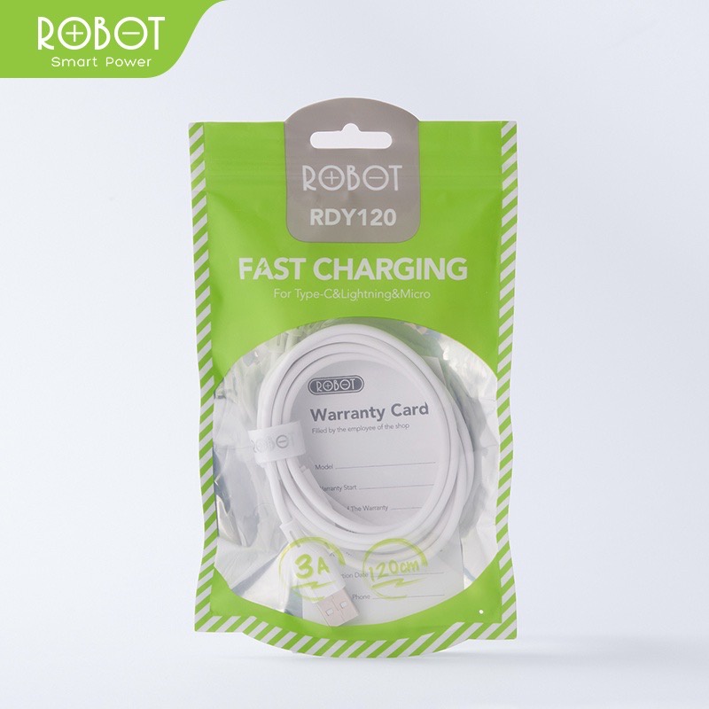 Kabel Data 3in1 ROBOT RDY120 Fast Charging 3 in 1 Type-C  Micro Lightning Original  Garansi Resmi 1 Tahun