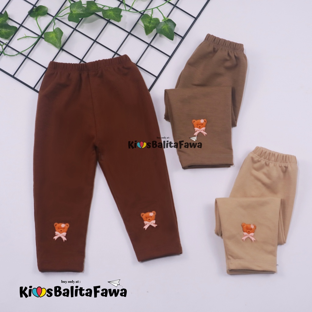 Legging Boneka uk Bayi - 4 Tahun / Pants Panjang Anak Perempuan Bahan Kaos Premium Tebal Leging Lejing Laging Polos babycinnamon