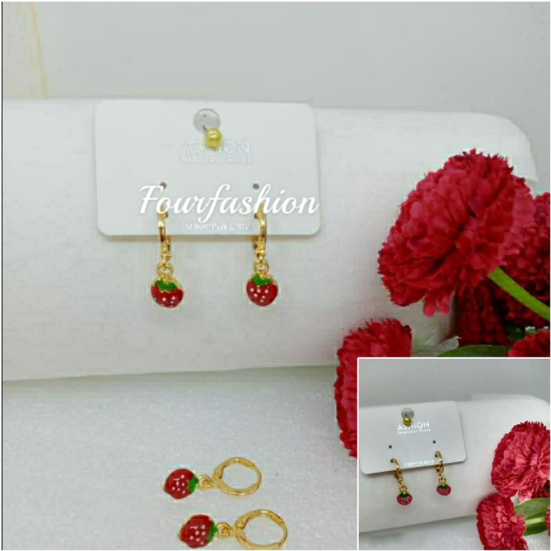 Fourfashion Anting Xuping anak Stroberi