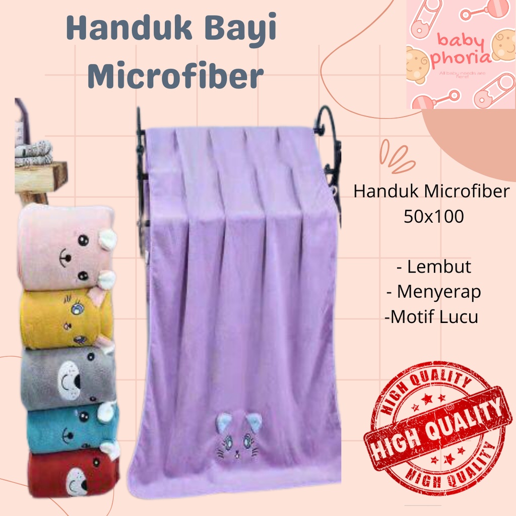 Handuk Bayi Cotton Candy Microfiber Ukuran 50x100