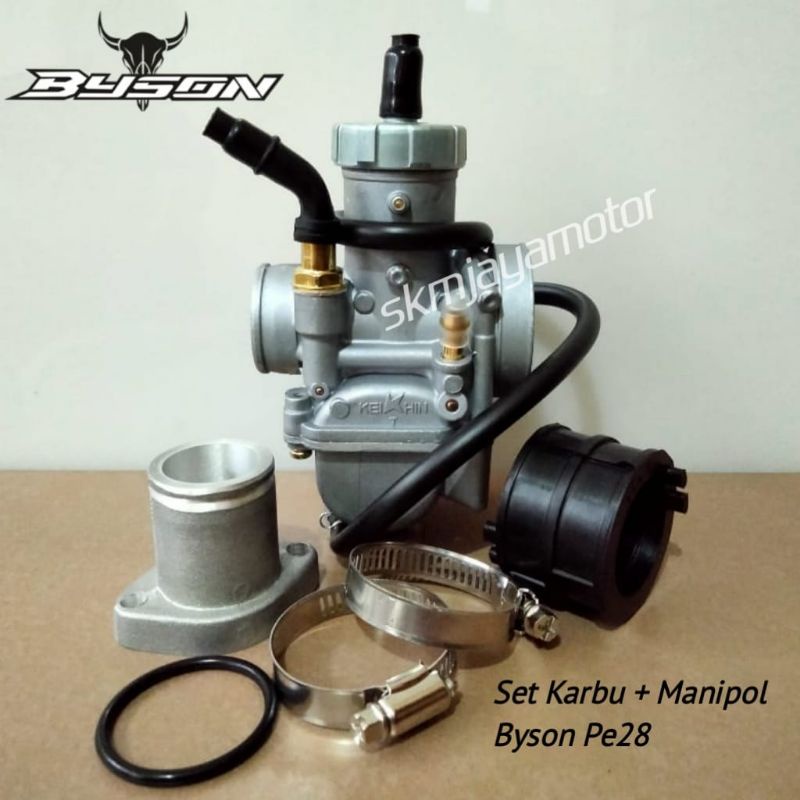 Paket Karburator KEIHIN PE 28 Byson Karbu Plus Manipul intake-2
