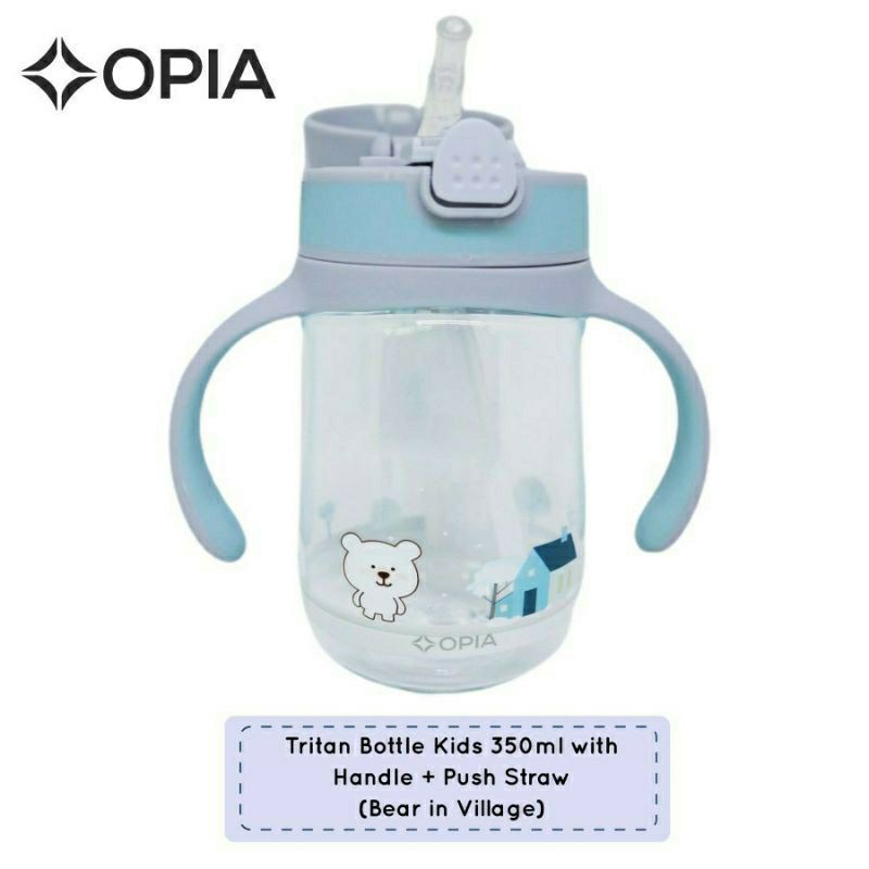 Opia tritan bottle kids 350ml - botol minum sekolah anak sedotan | botol minum mpasi