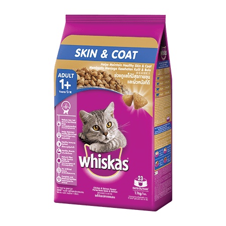 Whiskas Skin &amp; Coat 1,1kg Freshpack