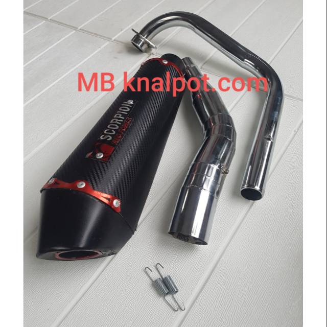 KNALPOT CBR 150 NEW FACELIFT SCORPION RED