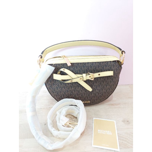 mk emilia yellow brown