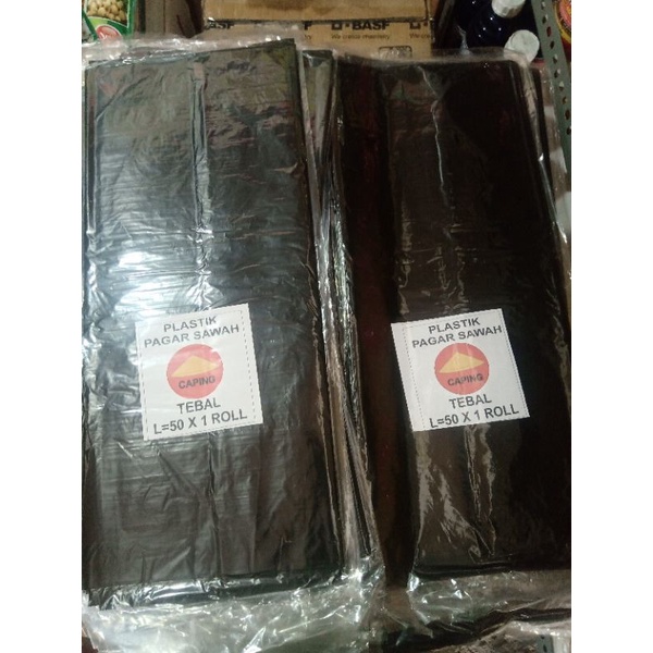 Plastik Pagar sawah 50 cm x 50 m warna hitam