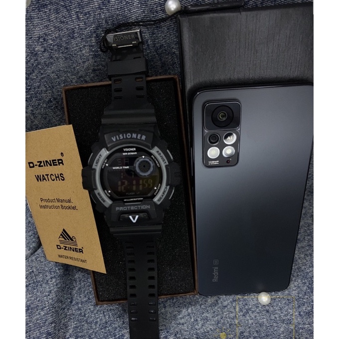 [COD] JAM TANGAN PRIA ORIGINAL VISIONER 003L RUBBER ANTI AIR