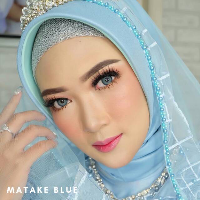 Softlens Matake Blue Normal dan -0.50 s/d -10.00 by Dreamcolor1 dreamcon Lensa Kontak Biru