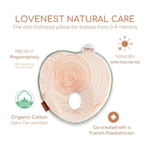 Lovenest Natural Care Anti-flat Head Pillow (0-4 months)