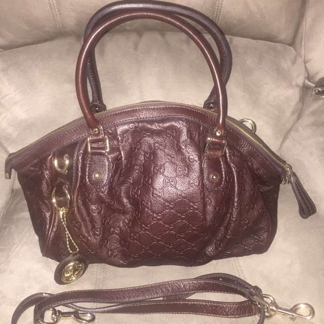 Tas bag gucci ori original shoulder tote sling brown coklat