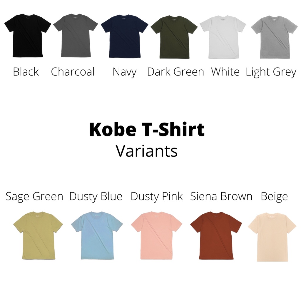 Kaos Polos Pria Katun Cotton Combed Premium 30s Lengan Pendek - Blank Apparel - Kobe Tshirt