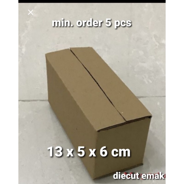 

Kardus / box / uk. 13x5x6 cm / karton packing polos baru ST