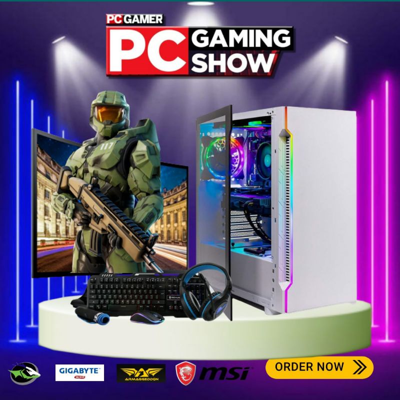 PC GAMING Fullset Core i7 GEN 10 I7 10700F VGA GTX 1650 4GB SSD 240GB E99