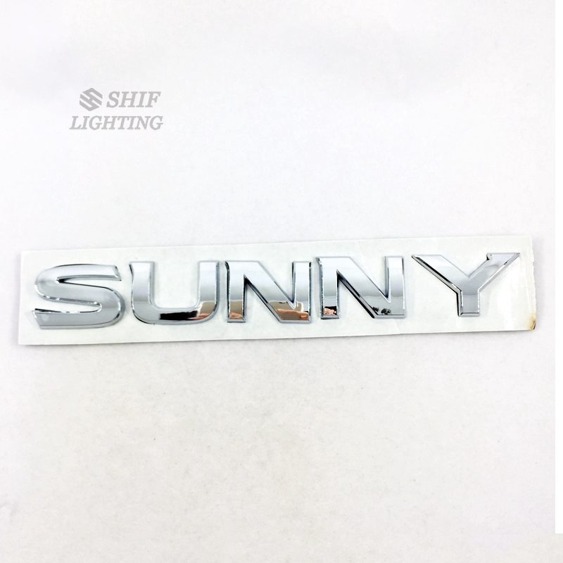 1pc Stiker Emblem Logo Sunny Bahan Abs Krom Untuk Bagasi Belakang Mobil Nissan